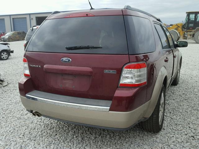 1FMDK07W18GA28166 - 2008 FORD TAURUS X E BURGUNDY photo 4