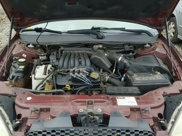 1FAHP53UX1A185170 - 2001 FORD TAURUS SE MAROON photo 7