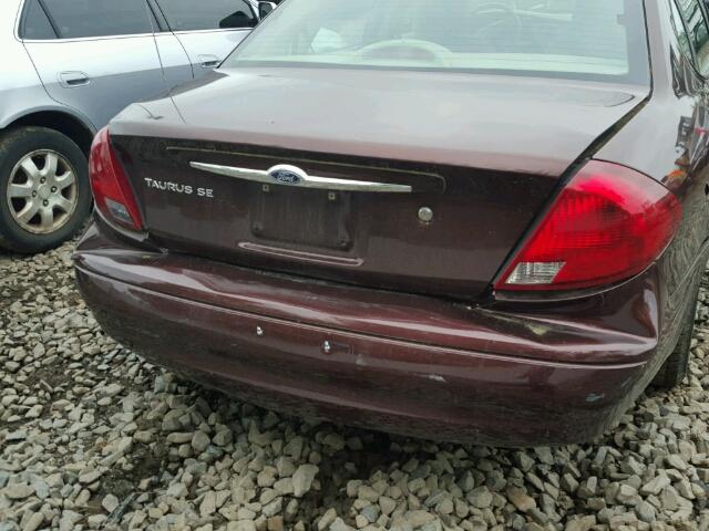 1FAHP53UX1A185170 - 2001 FORD TAURUS SE MAROON photo 9