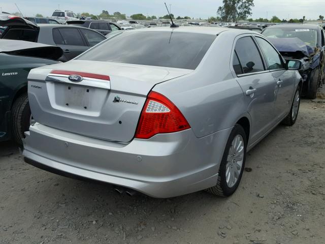 3FADP0L38AR418851 - 2010 FORD FUSION HYB SILVER photo 4