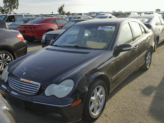 WDBRF84J33F370009 - 2003 MERCEDES-BENZ C 320 4MAT BLACK photo 2