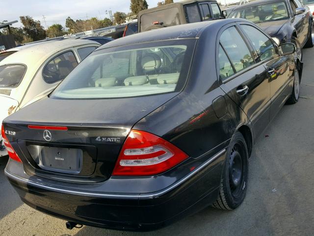 WDBRF84J33F370009 - 2003 MERCEDES-BENZ C 320 4MAT BLACK photo 4