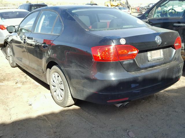3VW2K7AJ8DM301120 - 2013 VOLKSWAGEN JETTA BASE 黑色 照片 3