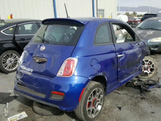 3C3CFFBR7CT357875 - 2012 FIAT 500 SPORT BLUE photo 4