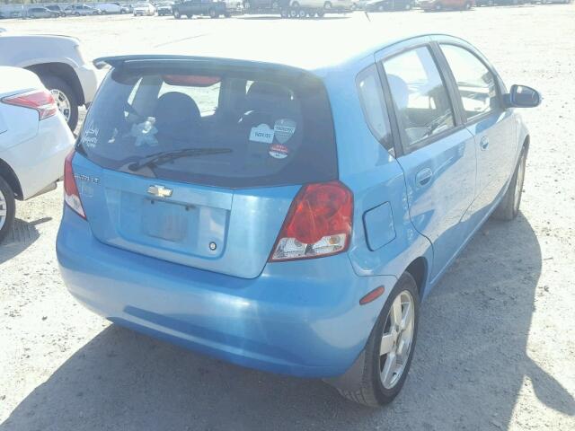 KL1TG66666B655498 - 2006 CHEVROLET AVEO LT BLUE photo 4