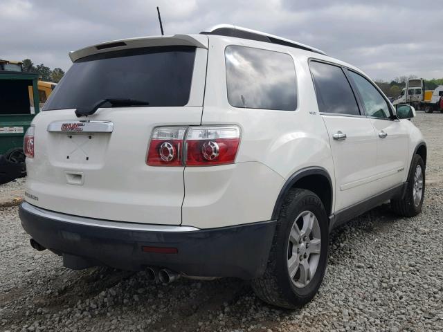 1GKER23758J274692 - 2008 GMC ACADIA SLT WHITE photo 4