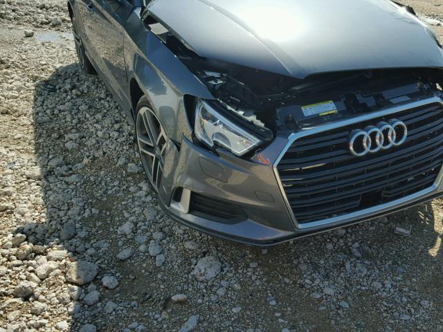 WAUAUGFF6J1015950 - 2018 AUDI A3 PREMIUM GRAY photo 10