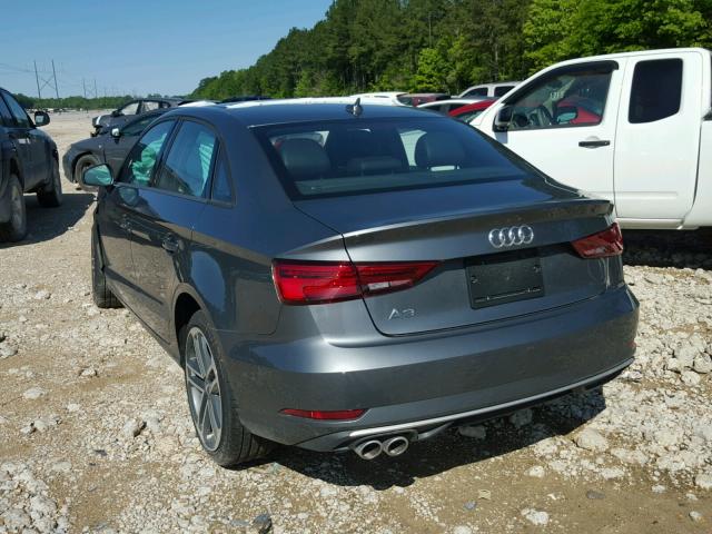 WAUAUGFF6J1015950 - 2018 AUDI A3 PREMIUM GRAY photo 3