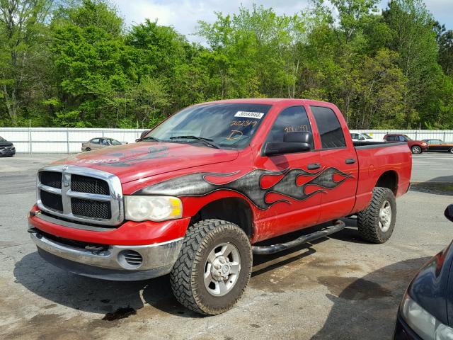 3D7KU28C24G202319 - 2004 DODGE RAM 2500 S RED photo 9