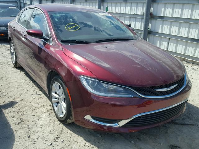 1C3CCCAG1GN148564 - 2016 CHRYSLER 200 LIMITE BURGUNDY photo 1