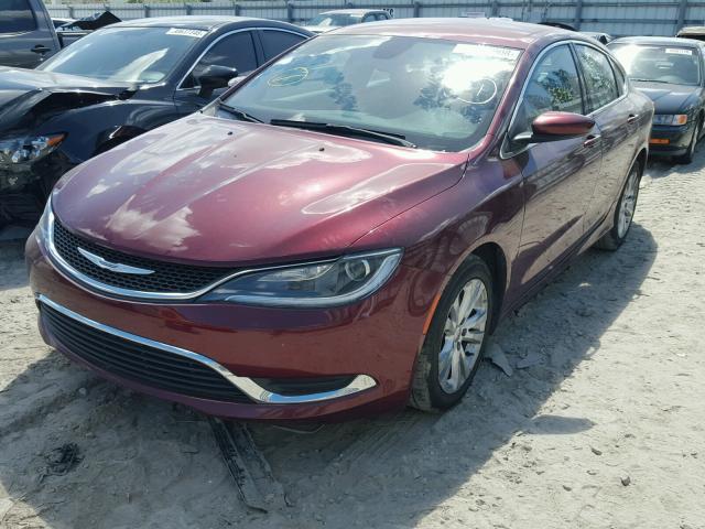 1C3CCCAG1GN148564 - 2016 CHRYSLER 200 LIMITE BURGUNDY photo 2