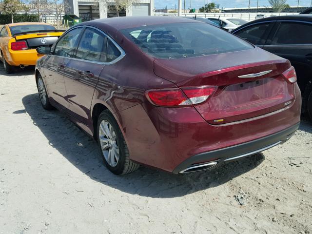 1C3CCCAG1GN148564 - 2016 CHRYSLER 200 LIMITE BURGUNDY photo 3