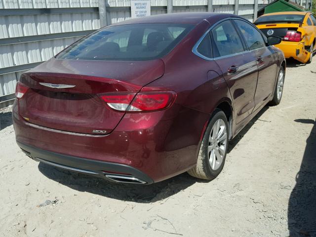 1C3CCCAG1GN148564 - 2016 CHRYSLER 200 LIMITE BURGUNDY photo 4