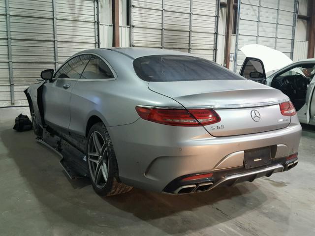 WDDXJ7JB5FA001674 - 2015 MERCEDES-BENZ S 63 AMG GRAY photo 3