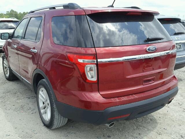 1FM5K7D85EGB79154 - 2014 FORD EXPLORER X RED photo 3