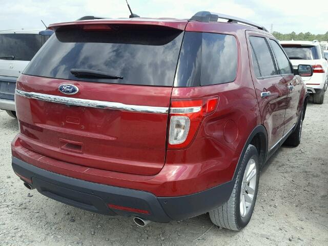 1FM5K7D85EGB79154 - 2014 FORD EXPLORER X RED photo 4