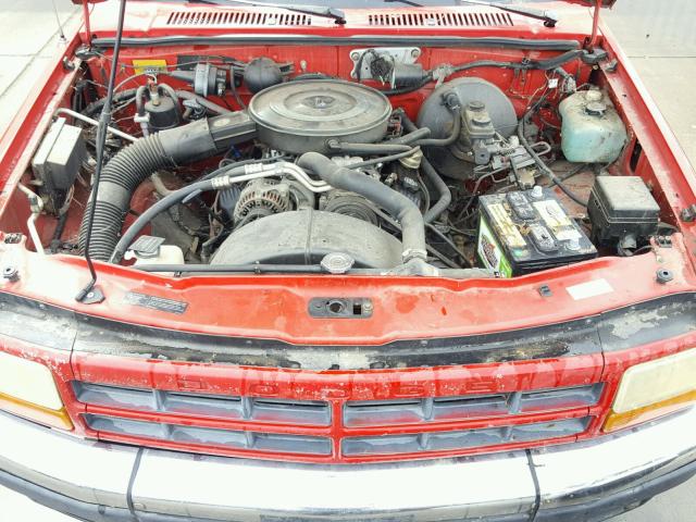 1B7FL26X8TW709343 - 1996 DODGE DAKOTA RED photo 7