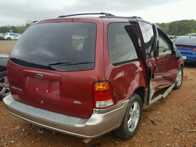 2FMZA53483BA47937 - 2003 FORD WINDSTAR S RED photo 4