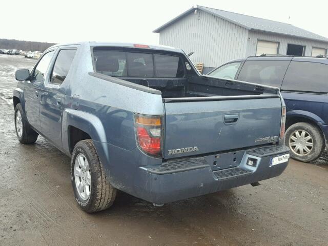 2HJYK16446H505567 - 2006 HONDA RIDGELINE BLUE photo 3