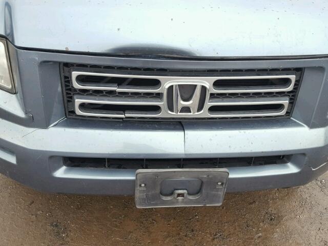 2HJYK16446H505567 - 2006 HONDA RIDGELINE BLUE photo 9