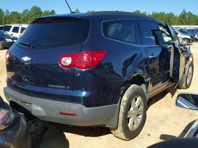 1GNKRGED6CJ175278 - 2012 CHEVROLET TRAVERSE L BLUE photo 4