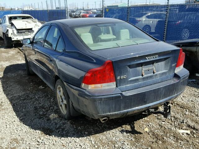 YV1RS592X72643841 - 2007 VOLVO S60 2.5T BLUE photo 3
