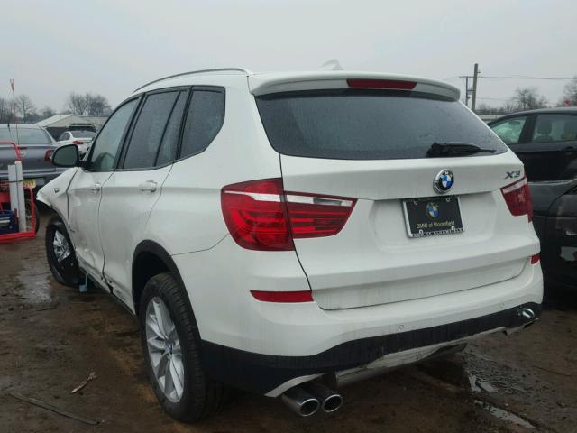 5UXWX9C51H0T11481 - 2017 BMW X3 XDRIVE2 WHITE photo 3