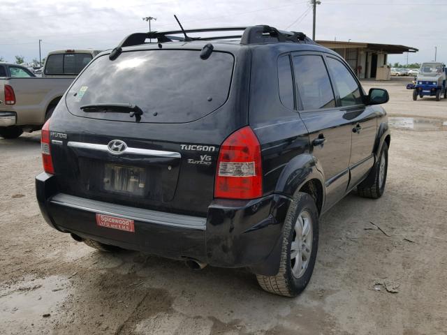 KM8JN12D27U519805 - 2007 HYUNDAI TUCSON SE BLACK photo 4