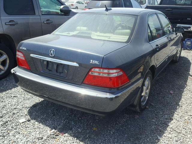 JH4KA96614C003742 - 2004 ACURA 3.5RL BLUE photo 4