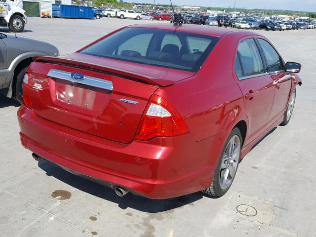 3FAHP0KCXAR104153 - 2010 FORD FUSION SPO MAROON photo 4