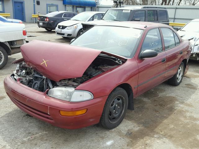 1Y1SK5368RZ068034 - 1994 GEO PRIZM RED photo 2