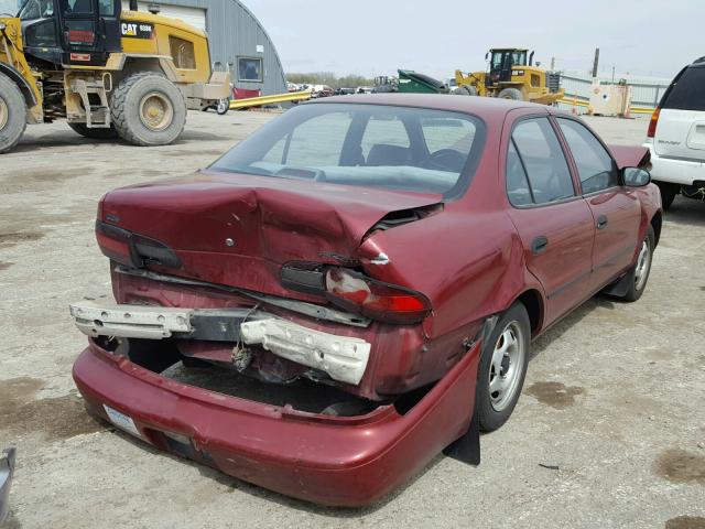 1Y1SK5368RZ068034 - 1994 GEO PRIZM RED photo 4