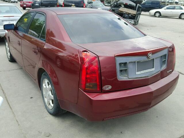 1G6DM57N430107936 - 2003 CADILLAC CTS RED photo 3