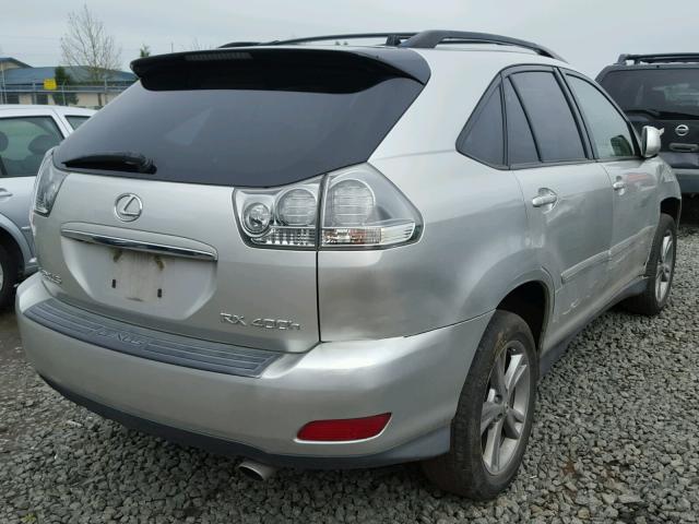 JTJHW31U760014620 - 2006 LEXUS RX 400 SILVER photo 4