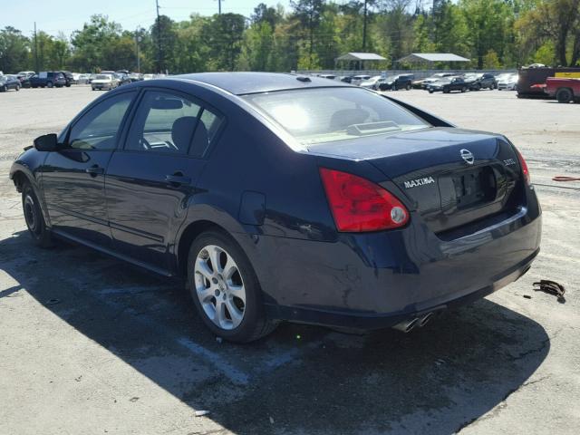 1N4BA41E78C809650 - 2008 NISSAN MAXIMA SE BLUE photo 3