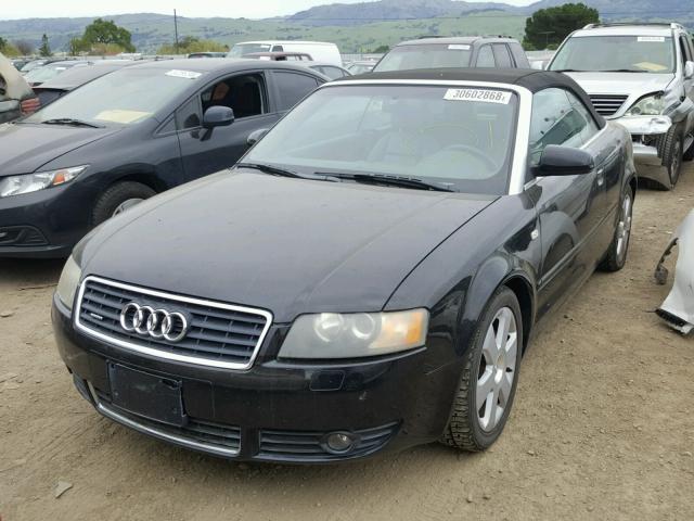 WAUDT48H94K016456 - 2004 AUDI A4 QUATTRO BLACK photo 2