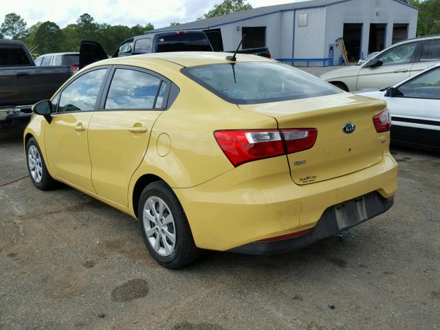 KNADM4A34G6681855 - 2016 KIA RIO LX YELLOW photo 3