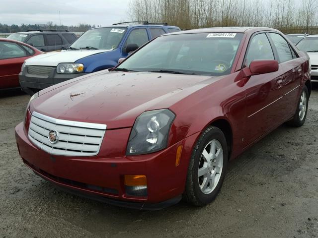 1G6DM57T470101283 - 2007 CADILLAC CTS BURGUNDY photo 2