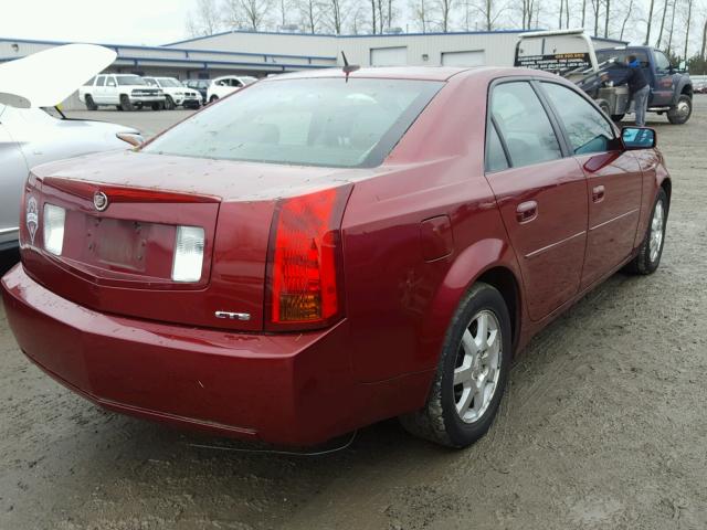 1G6DM57T470101283 - 2007 CADILLAC CTS BURGUNDY photo 4