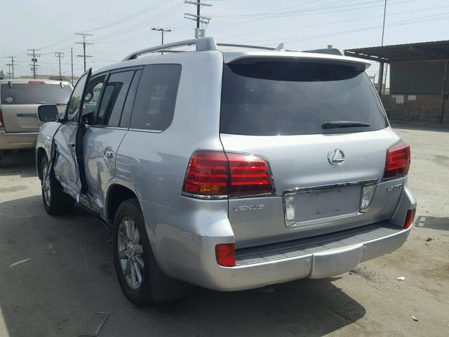 JTJHY7AX3A4042007 - 2010 LEXUS LX 570 GRAY photo 3