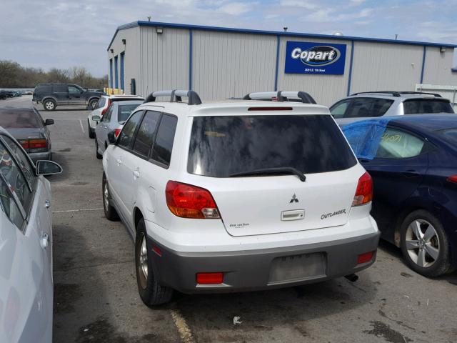 JA4LX31G33U063753 - 2003 MITSUBISHI OUTLANDER WHITE photo 3