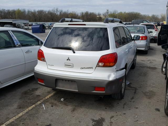 JA4LX31G33U063753 - 2003 MITSUBISHI OUTLANDER WHITE photo 4