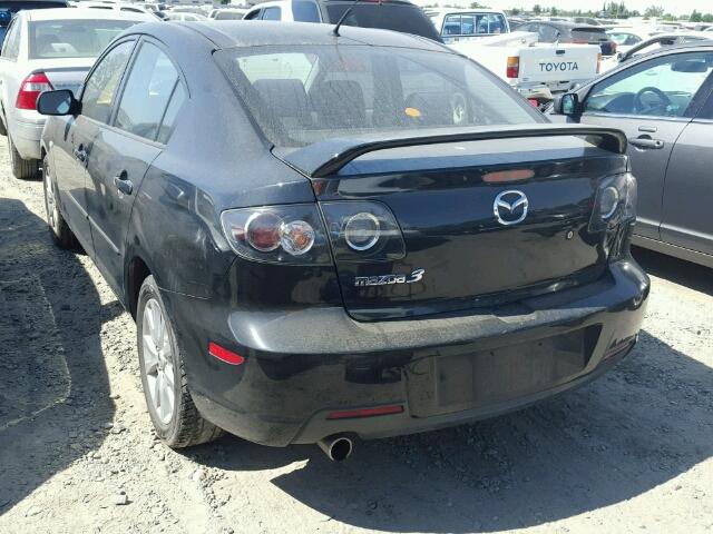 JM1BK32GX81821739 - 2008 MAZDA 3 I BLACK photo 3