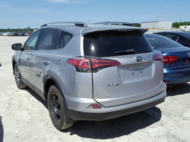 2T3ZFREV4HW395046 - 2017 TOYOTA RAV4 LE SILVER photo 3