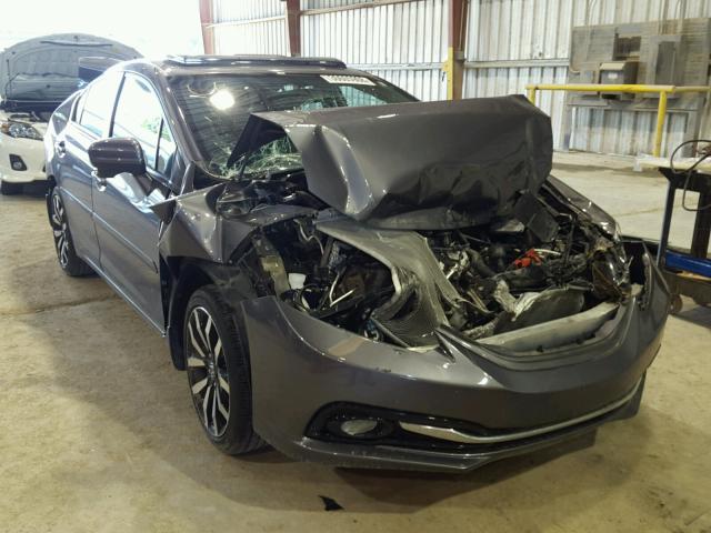 19XFB2F91FE038326 - 2015 HONDA CIVIC EXL GRAY photo 1