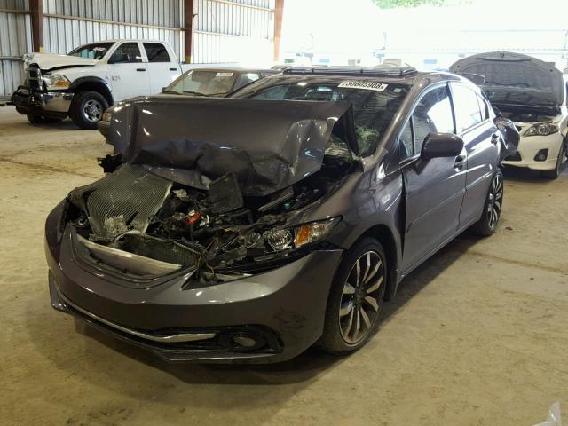 19XFB2F91FE038326 - 2015 HONDA CIVIC EXL GRAY photo 2