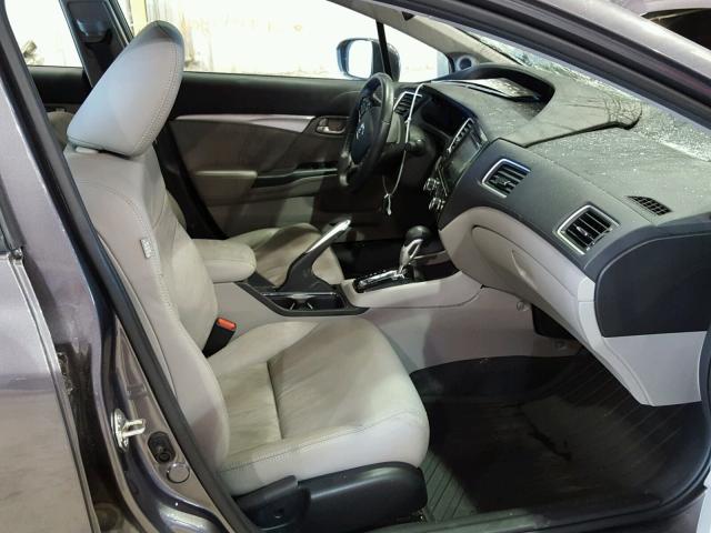 19XFB2F91FE038326 - 2015 HONDA CIVIC EXL GRAY photo 5
