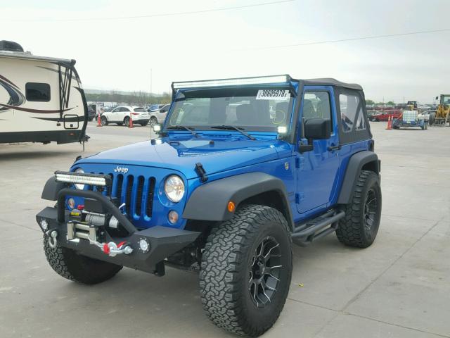 1C4AJWAG9GL272152 - 2016 JEEP WRANGLER S BLUE photo 2