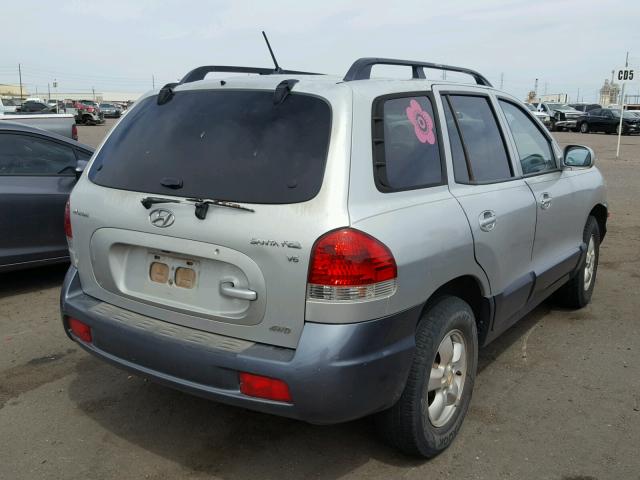 KM8SC73D15U856510 - 2005 HYUNDAI SANTA FE G SILVER photo 4