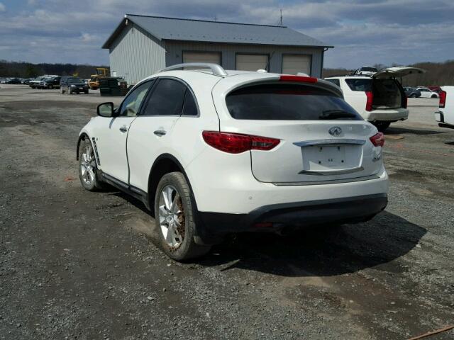 JN8CS1MW9EM412207 - 2014 INFINITI QX70 WHITE photo 3